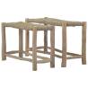 Rustic Brown Seagrass Benches – 2 Pcs | Stylish Teak Furniture