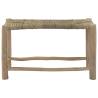 Rustic Brown Seagrass Benches – 2 Pcs | Stylish Teak Furniture