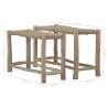 Rustic Brown Seagrass Benches – 2 Pcs | Stylish Teak Furniture