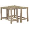 Rustic Brown Seagrass Benches – 2 Pcs | Stylish Teak Furniture