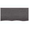 Dark Brown Solid Wood Bathroom Countertop - 100x50 cm