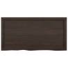 Dark Brown Solid Wood Bathroom Countertop - 100x50 cm