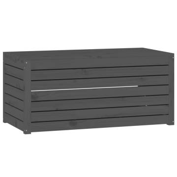 Garden Box Grey - Solid Pine Wood Storage 101x50.5x46.5 cm