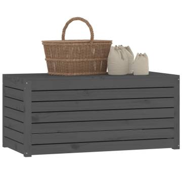 Garden Box Grey - Solid Pine Wood Storage 101x50.5x46.5 cm