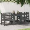 Garden Chairs 2 pcs Grey 61.5x53x71 cm Solid Wood Pine Colour grey pine Quantity in Package 2 