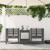 Garden Chairs 2 pcs Grey - Solid Pine Wood | HipoMarket