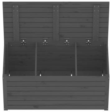 Garden Box Grey - Solid Pine Wood Storage 101x50.5x46.5 cm