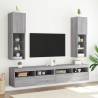 TV Cabinets with LED Lights 2 pcs Grey Sonoma 30.5x30x102 cm Colour grey sonoma Quantity in Package 2 Height 102 cm Width 30.5 cm 