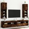 TV Cabinets with LED Lights - Smoked Oak - 2 pcs - Hipomarket