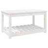 Garden Table White 82.5x50.5x45 cm - Solid Wood Pine