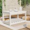 Garden Table White 82.5x50.5x45 cm - Solid Wood Pine