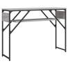 Elegant Grey Sonoma Console Table with Shelf - 105x30x75cm