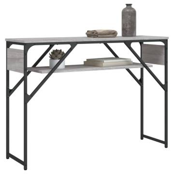 Elegant Grey Sonoma Console Table with Shelf - 105x30x75cm