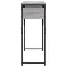 Elegant Grey Sonoma Console Table with Shelf - 105x30x75cm