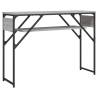 Elegant Grey Sonoma Console Table with Shelf - 105x30x75cm