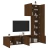 5 Piece TV Wall Units Brown Oak Engineered Wood Colour brown oak Quantity in Package 1 