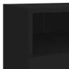 5 Piece Black Engineered Wood TV Wall Units | Hipo Market