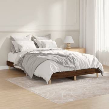 Brown Oak Bed Frame 120x190 cm | Small Double - Hipomarket