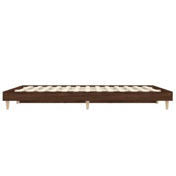 Brown Oak Bed Frame 120x190 cm | Small Double - Hipomarket