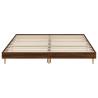 Brown Oak Bed Frame 200x200 cm - Engineered Wood