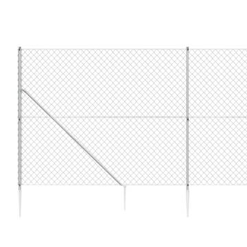 Durable Chain Link Fence with Spike Anchors - 1.4x25m