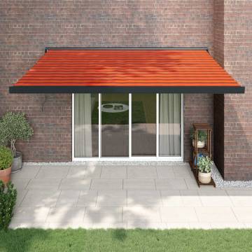 Retractable Awning Orange & Brown 4x3 m - Durable & Stylish