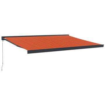 Retractable Awning Orange & Brown 4x3 m - Durable & Stylish