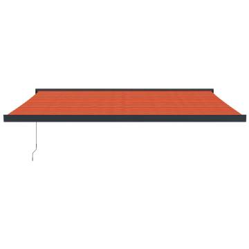 Retractable Awning Orange & Brown 4x3 m - Durable & Stylish