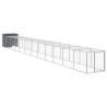 Chicken Cage with Run Anthracite - Galvanised Steel 110x122x110cm