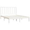 White Solid Wood Pine Bed Frame 120x190 cm - Small Double