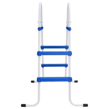 Pool Ladder Blue and White 84 cm Steel - Safe & Durable