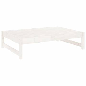 Garden Footstool White 120x80 cm Solid Wood Pine | Hipomarket