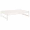 Garden Footstool White 120x80 cm Solid Wood Pine | Hipomarket