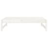 Garden Footstool White 120x80 cm Solid Wood Pine | Hipomarket