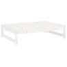 Garden Footstool White 120x80 cm Solid Wood Pine | Hipomarket