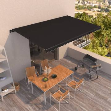 Manual Retractable Awning 500x350 cm Anthracite | HipoMarket