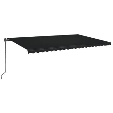 Manual Retractable Awning 500x350 cm Anthracite | HipoMarket