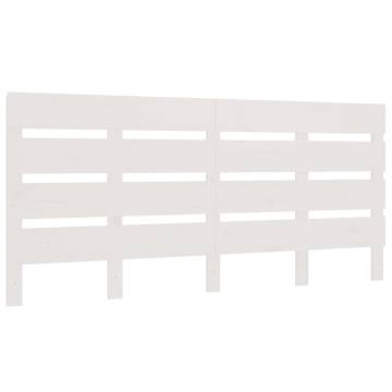 Stylish White Headboard 150x3x80 cm - Solid Pine Wood