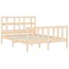 Solid Wood Bed Frame with Headboard - Double Size