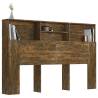 Headboard Cabinet Smoked Oak - 160x19x103.5 cm | HipoMarket