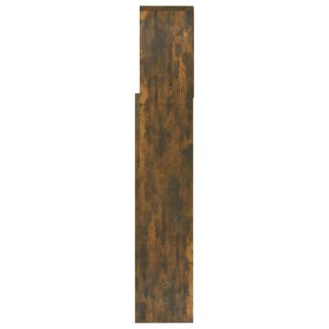 Headboard Cabinet Smoked Oak - 160x19x103.5 cm | HipoMarket