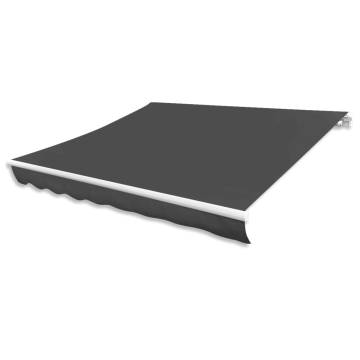 Awning Top Sunshade Canvas Anthracite 500x300 cm | HipoMarket