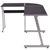 Elegant L-Shaped Black Corner Desk for Home Office | HipoMarket