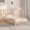 Bed Frame Solid Wood 75x190 cm Small Single Colour natural Size 75 x 190 cm 