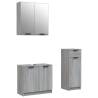 3 Piece Grey Sonoma Bathroom Cabinet Set | Stylish & Practical