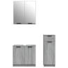 3 Piece Grey Sonoma Bathroom Cabinet Set | Stylish & Practical