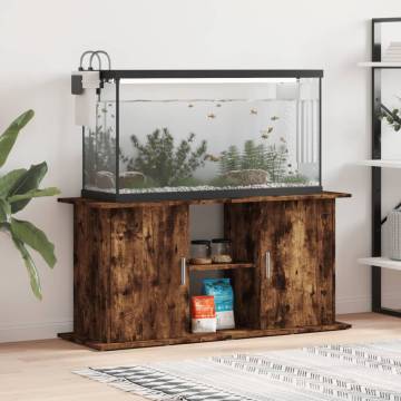 Aquarium Stand Smoked Oak - 121x41x58 cm Engineered Wood