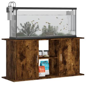 Aquarium Stand Smoked Oak - 121x41x58 cm Engineered Wood