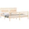 Super King Size Bed Frame with Headboard | Solid Wood Design