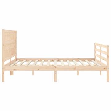 Super King Size Bed Frame with Headboard | Solid Wood Design